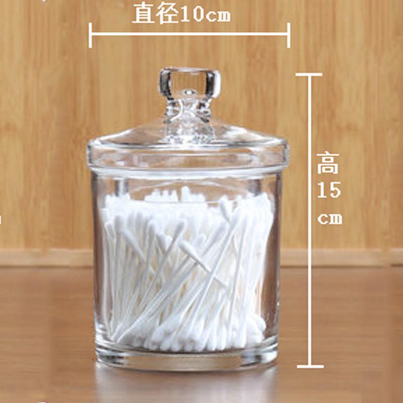 Thickened European Glass Tank Storage Tank Transparent Candy Tank Kitchen Storage Tank Sanitary Swab Storage Tank Accessories