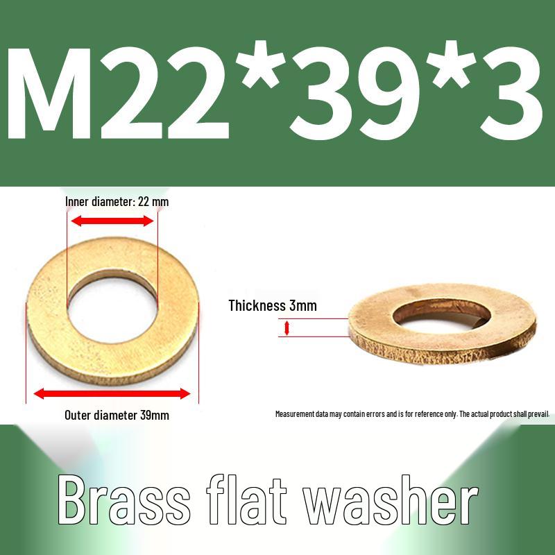 Brass and Copper Shim Washers: Sizes M2-M20
