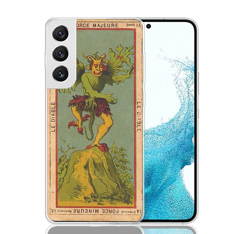 Tarot Cards Reading Art Case Phone Cover for Samsung Galaxy S24 S25 Ultra S23 Plus S22 + S21 S20 FE S10 S25Plus Trend Fundas S24