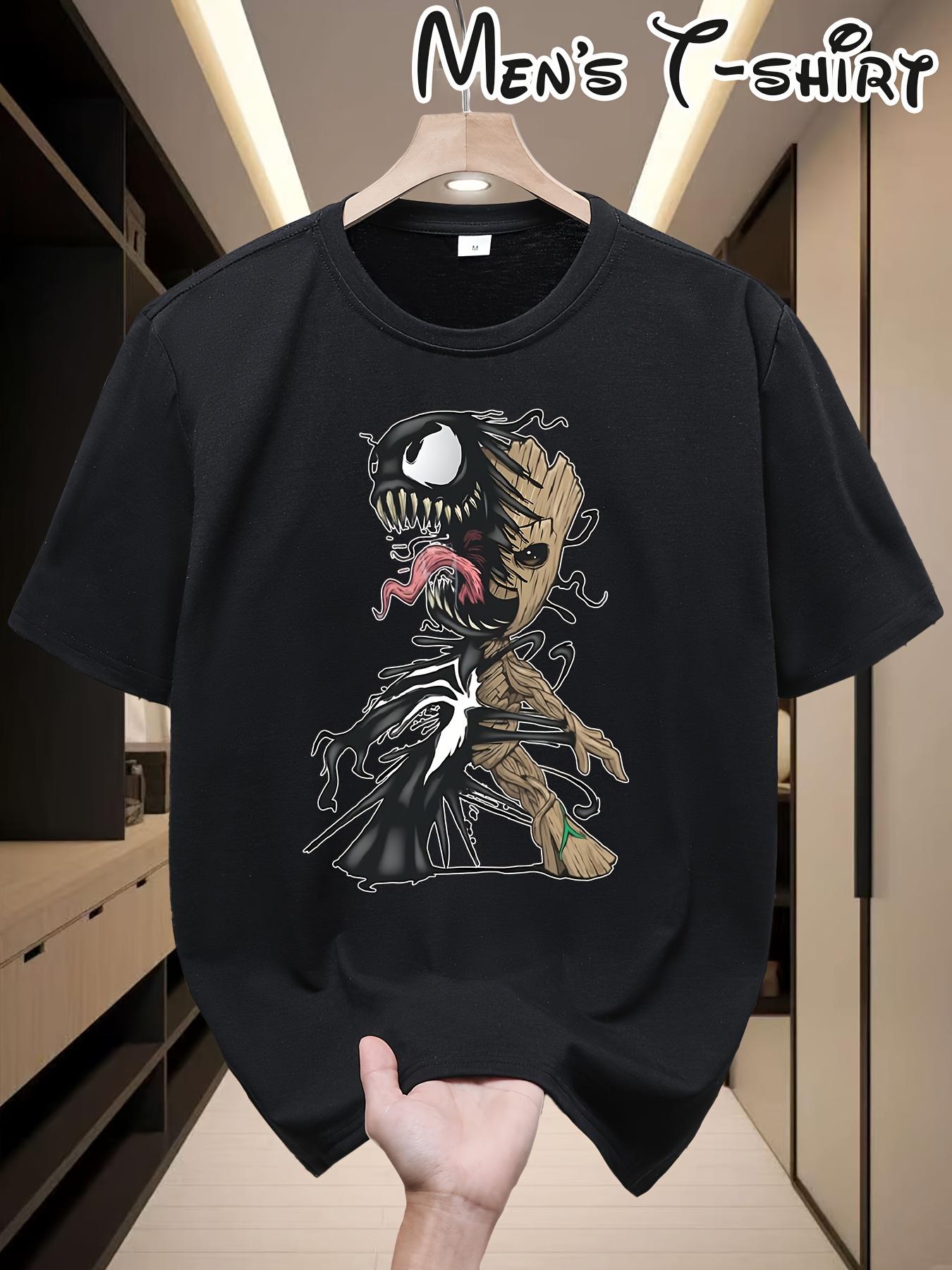 

Marvel Venom Groot Fusion Tshirt Unisexs Fashion Casual ShortSleeved Tshirt Summer Cool Tshirt S