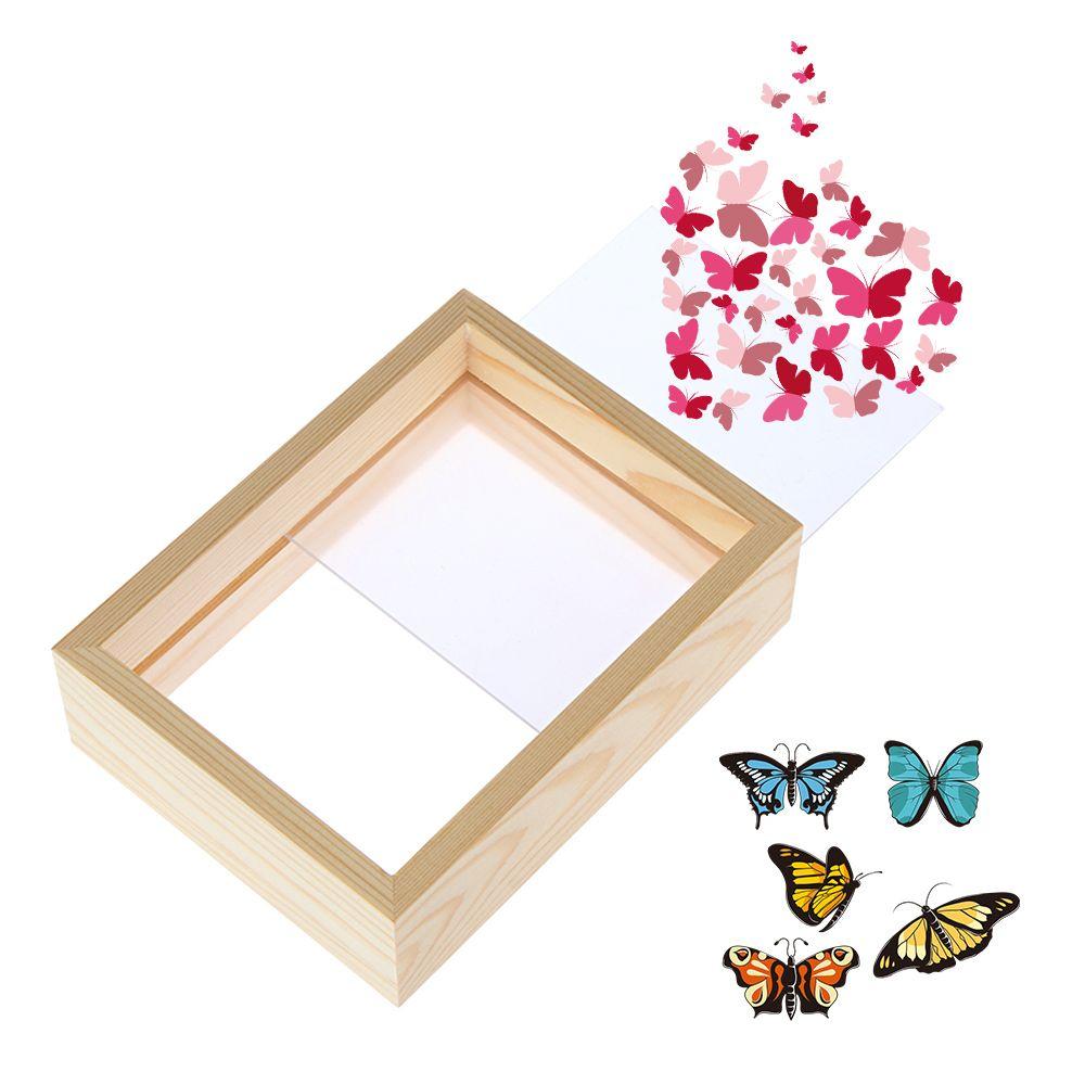 Mini Art Wedding Decor Fashion Photo Frame Wooden Picture Holder Plant specimen