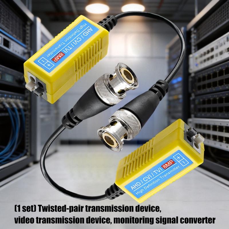 CCTV Video Balun Transceiver, Passive BNC Video Balun Transceiver Transmitters AHD/TVI/CVI/CVBS Connectors for 720P/960P/1080P/3MP/5MP/8MP CCTV