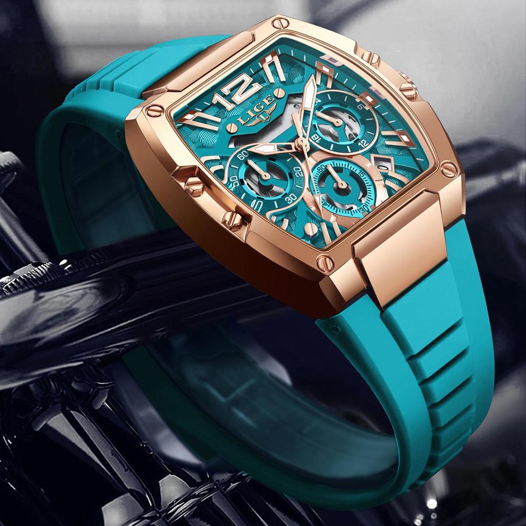 LIGE New Luxury Mens Watch Fashion Business Quartz Wristwatches Luminous Waterproof Chronograph Men Watches