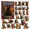 2025 Dog Advent Calendar 24 Days Cute Dog Ornaments Labrador German Shepherd Christmas Countdown Calendar Collectible Holiday Gift for Dog Lovers
