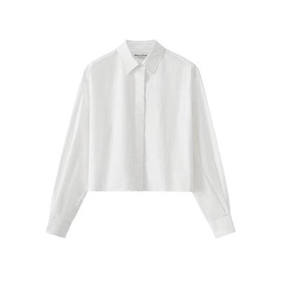 Women's Pure Cotton Lapel Long Sleeve Shirt