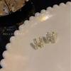 Full of diamonds H letter exquisite stud earrings niche design high sense fashion earrings fashion versatile earrings
