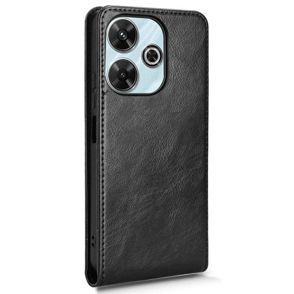 Phone Case For Xiaomi Redmi 13 4G/Note 13R 5G/Poco M6 4G Magnetic Vertical Flip Leather Cover with Card Slot