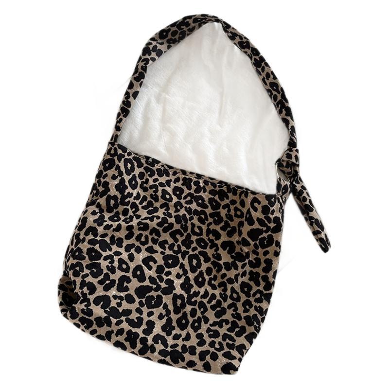 

Осенне-зимняя корейская женская сумка Ins Wind Lazy с леопардовым принтом, сумка через плечо, большая вместительная сумка-тоут коричневый