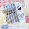 4Pcs Premium Butterfly Rose Gel Pens Smooth Quick Drying Ink Non-Toxic Stationery for School Office Student Homework