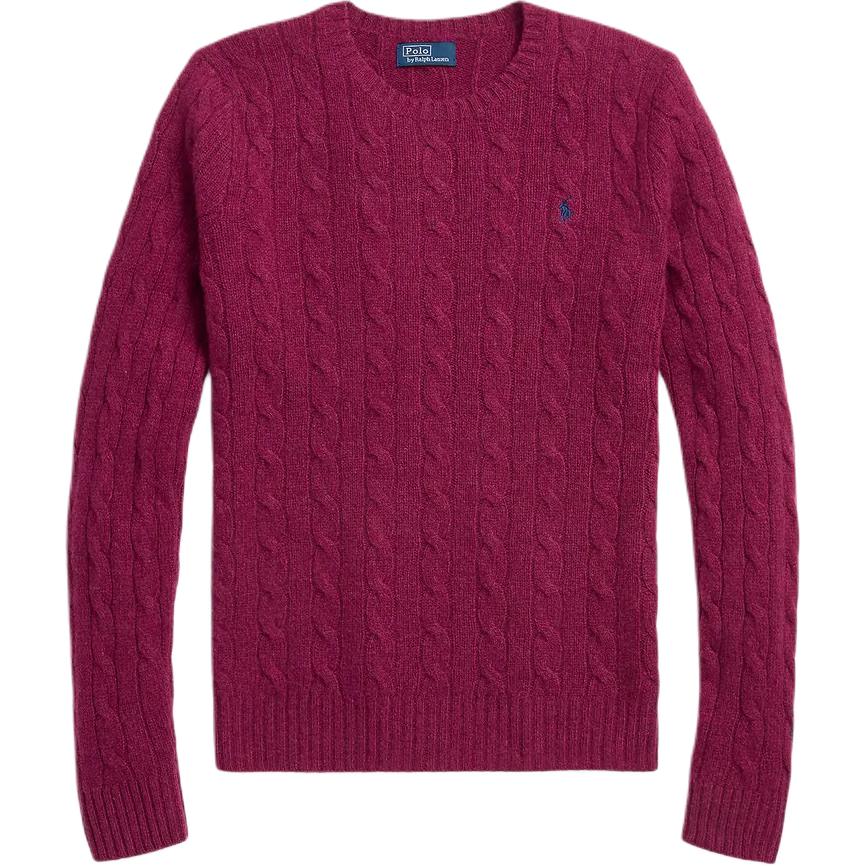 

Женский свитер пуловер с круглым вырезом и логотипом Polo Ralph Lauren, фиолетовый 211910421-019 XS