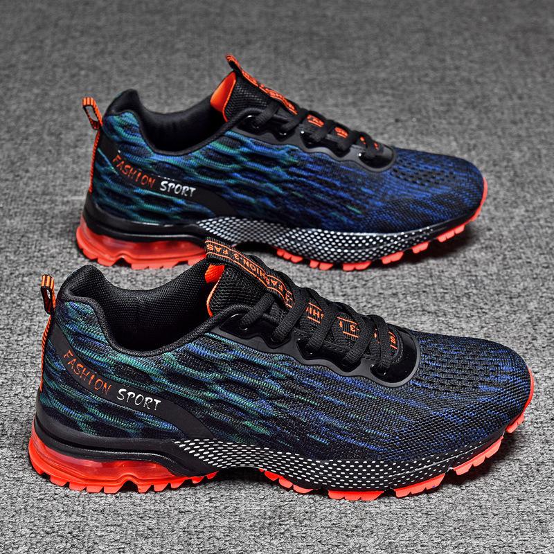 

Large size men s shoes spring new flying woven fish scales casual air cushion travel shoes outdoor sports running shoes men 48