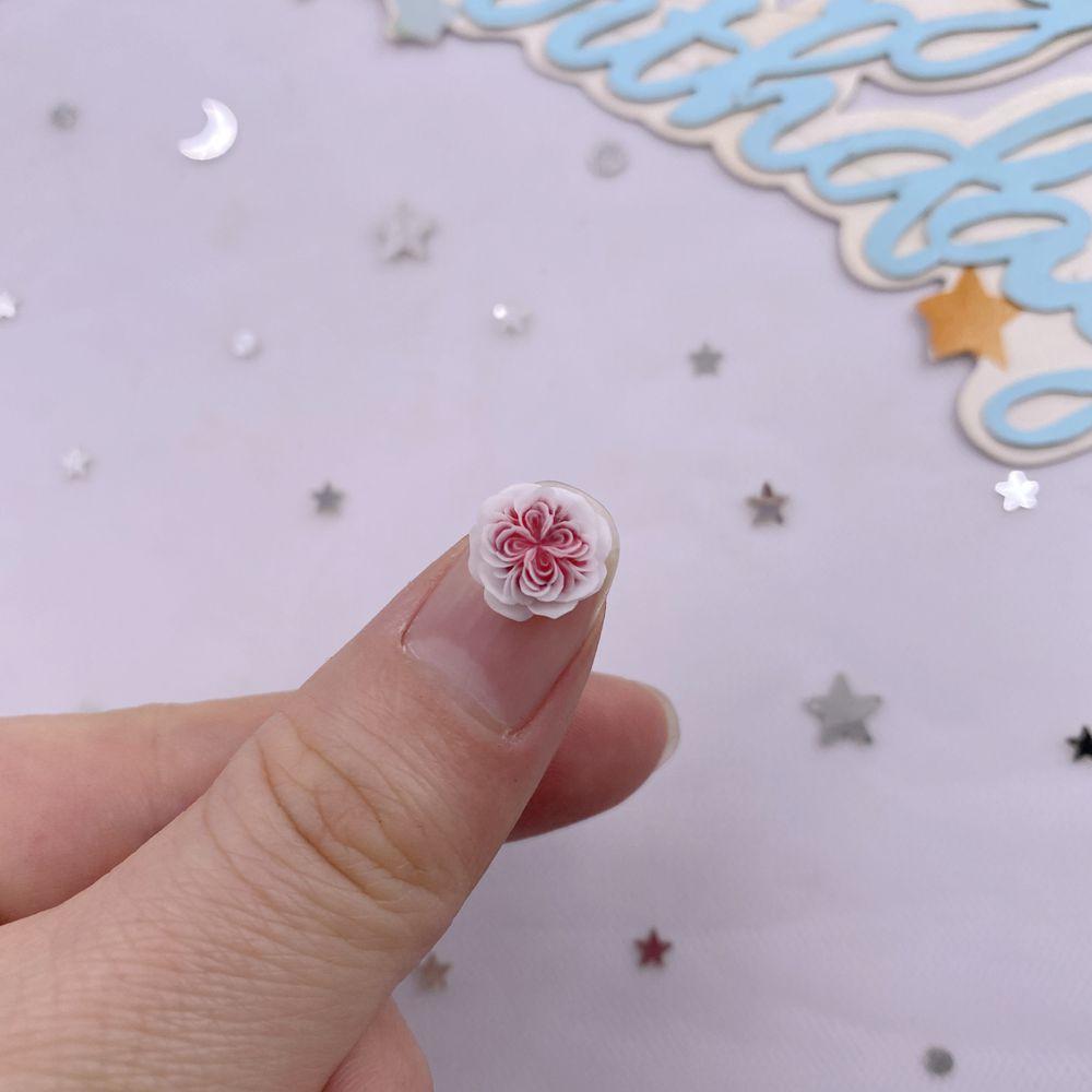 50 Stück Harz 8/10mm Bunt Niedlich Rosenblume Flache Rückseite Strass Scrapbook DIY Hochzeit Applikation Dekor Handwerk Schmuckzubehör