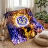 Leicester City Football Print Flannel Blanket, Soft Warm Lightweight Throw Blanket for Sofa Bed Camping
