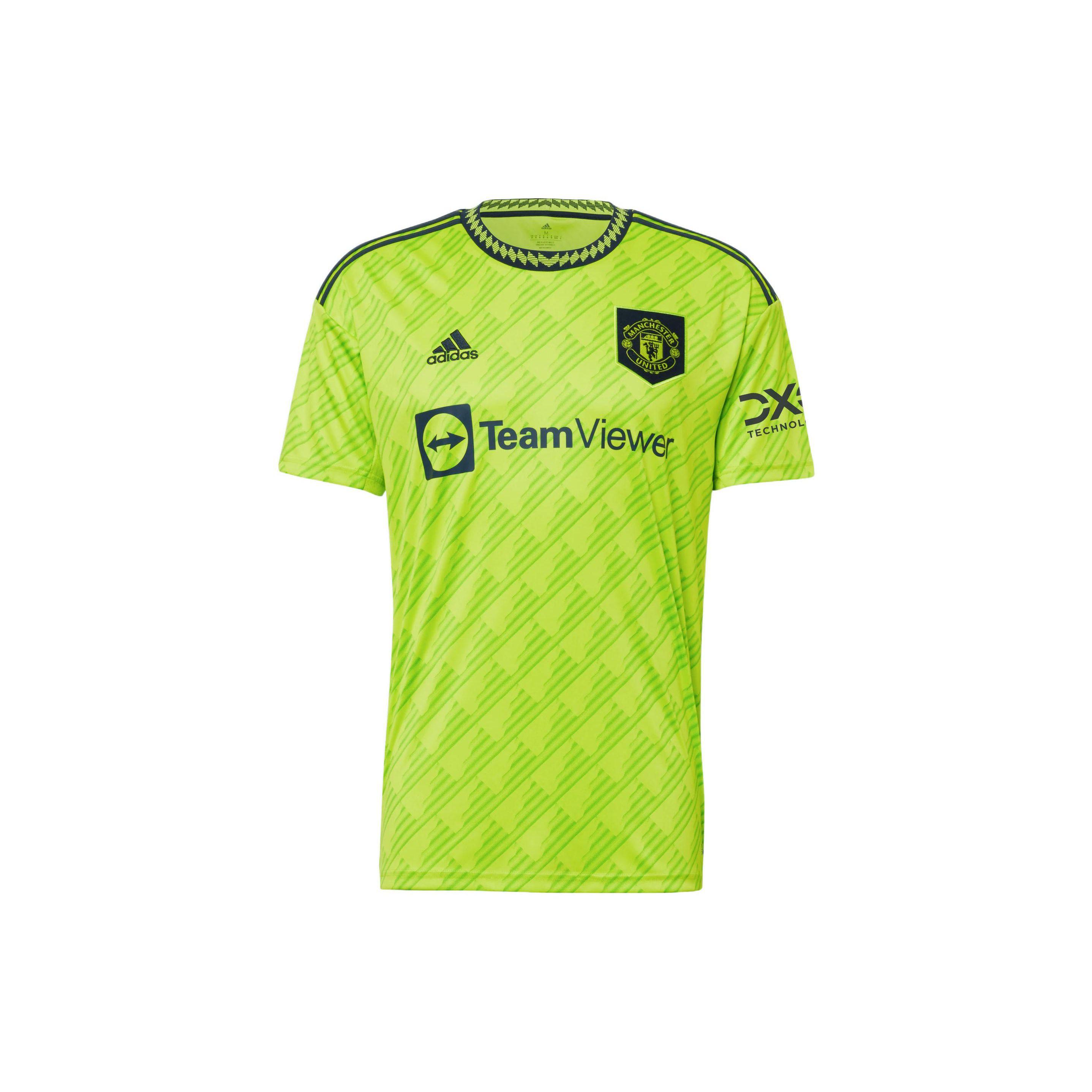 adidas Men s Manchester United 22/23 Third Soccer Jersey Semi Solar Slime HE2981 XL