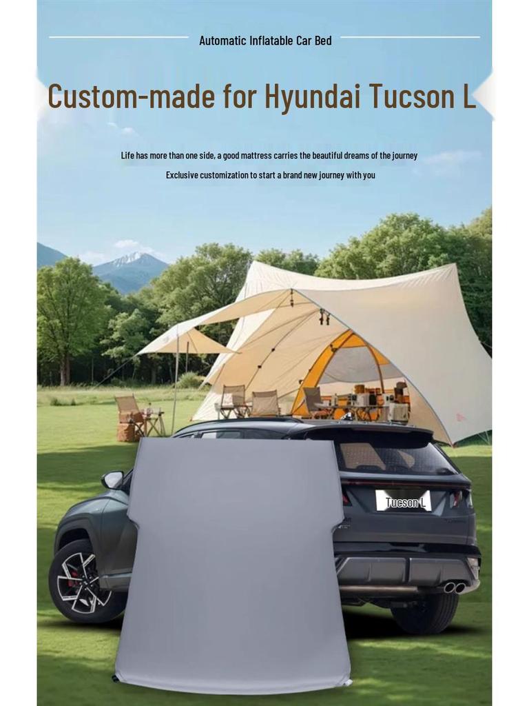 Inflatable Car Bed Mattress for Tucson L SUV - Trunk & Rear Seat Sleeping Pad