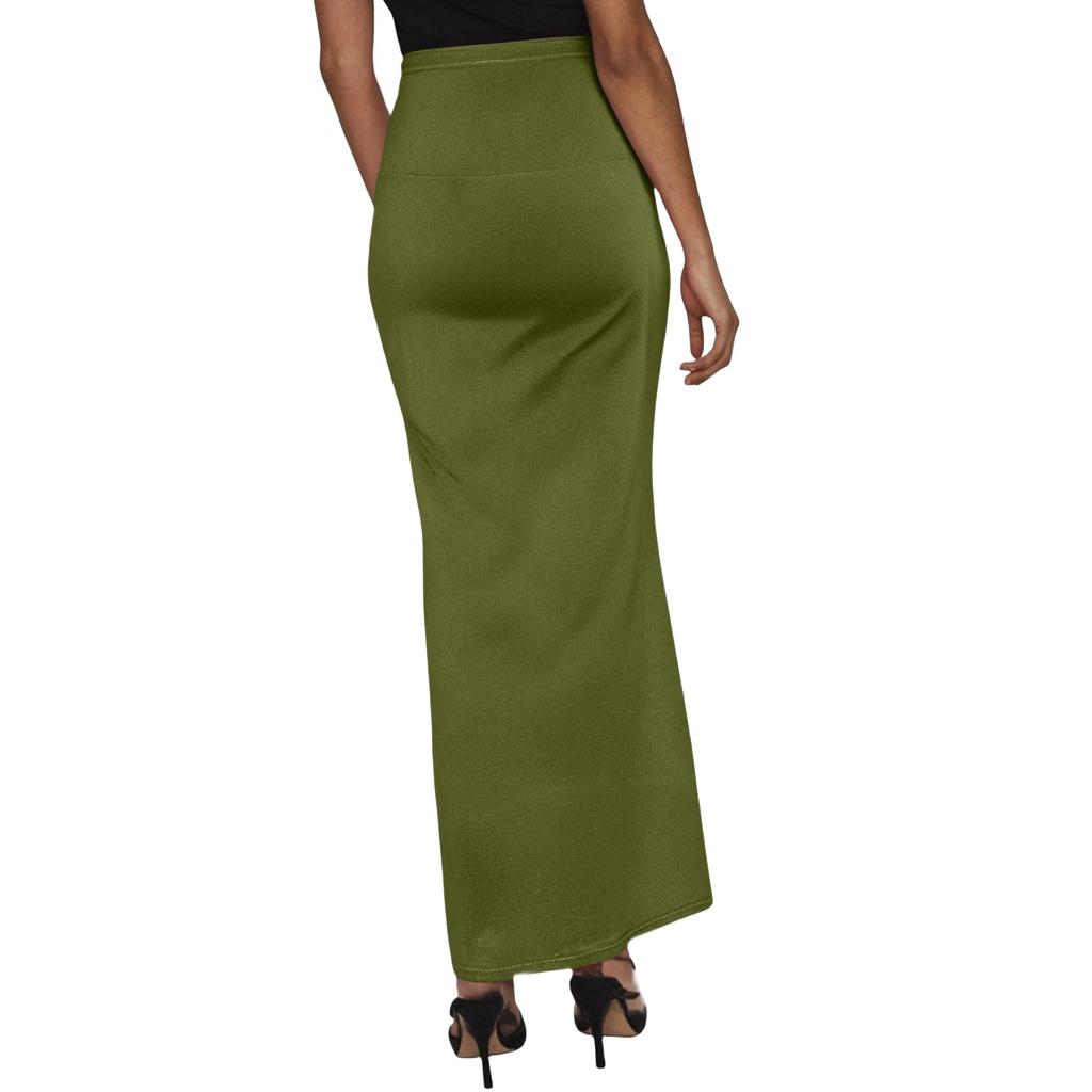 Women's Fashion Casual Solid Color High Waist Thin Mid-length Fishtail Half-body Skirt