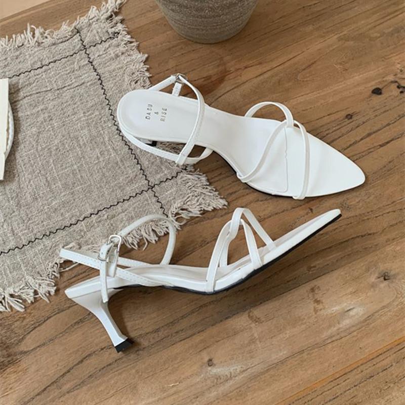 Fashion Bailamos 2025 Summer New Brand Women Sandal Fashion Narrow Band Gladiator Shoes Thin Heel Outdoor Dress Pumps Sandal Shoes