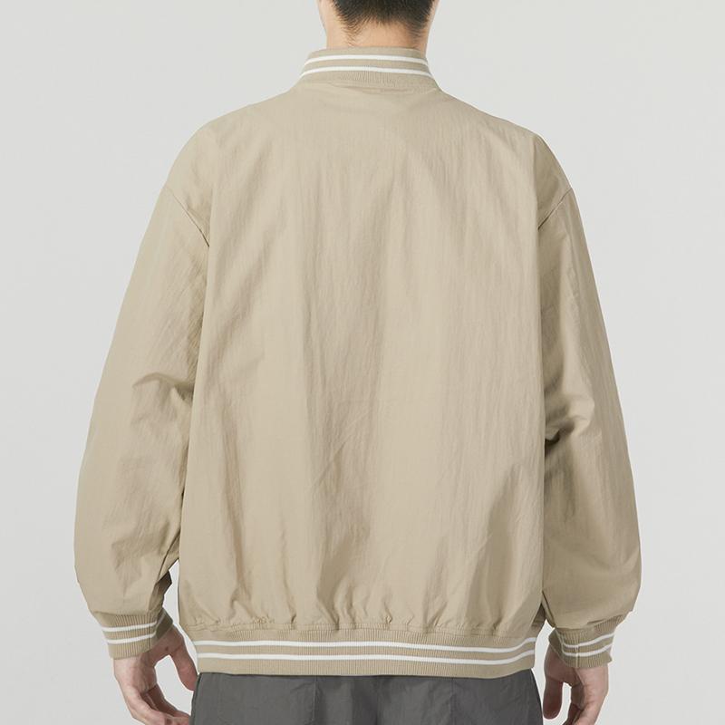 New Balance Jackets Men's Khaki Baseball Collar Moderate Other AMJ33362-BNN