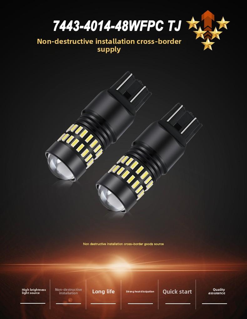 Hot-selling Car T20 Bulb W21/5W Compact Light 7443/7440 LED signal Light High-brightness Brake Light DC 12V 6000-7000K