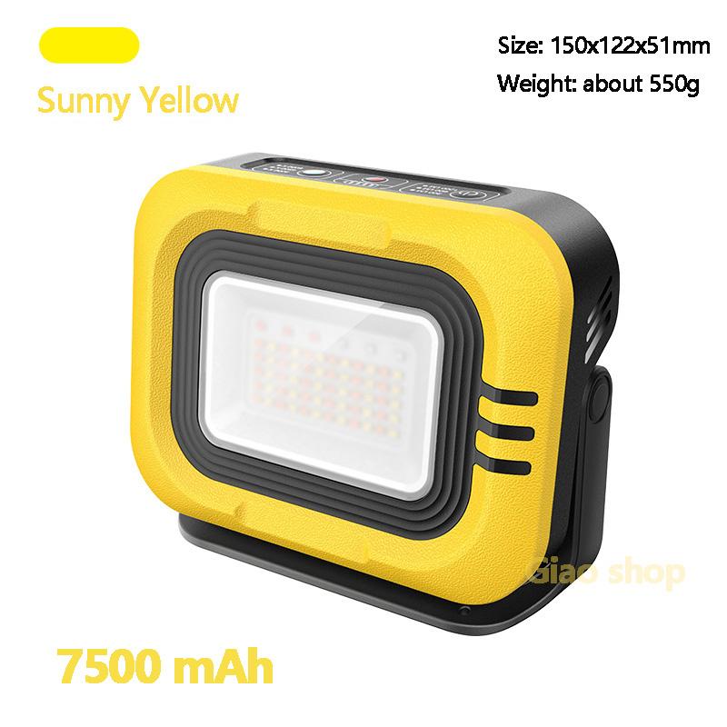 Solar Portable Camping Lamp Outdoor Spotlight Waterproof Flashlight Emergency Rechargeable Magnetic Work Lighting Decor