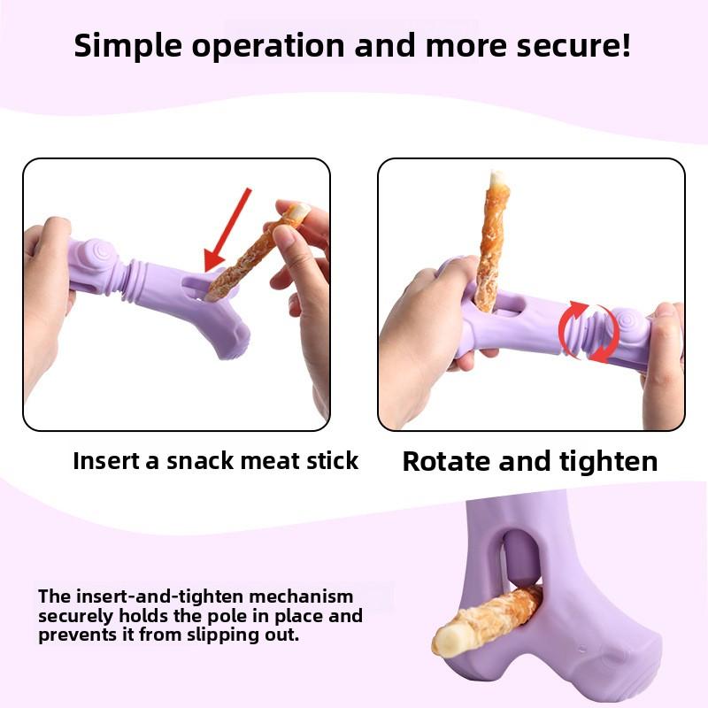 Nowy Obrotowy Uchwyt na Jedzenie w Kształcie Drzewa, Trwały Stabilizator Przekąsek w Kształcie Kości, Nudna Zabawka dla Psa