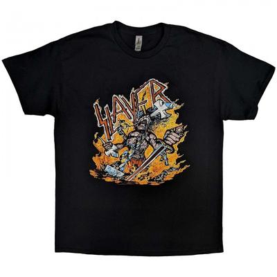 Slayer Unisex Adult Cartoon Flames T-Shirt