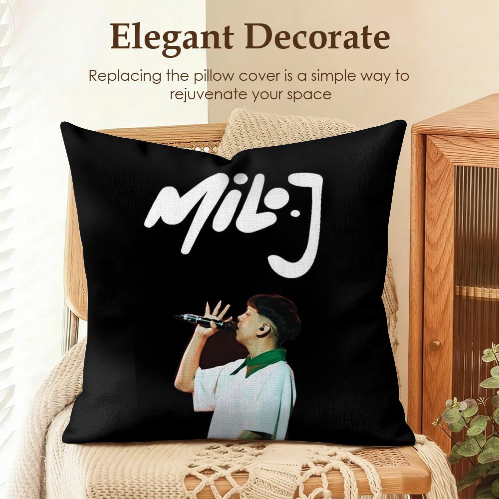 Argentinian MMilo j Rapper Cushion Cover Natural Linen Organic Fabric DoubleSided Printing Sofa Home Decor Gift Pillow Case