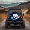 White Lion Art Tire Cover Majestic Animal Spare Wheel Protector Durable Polyester