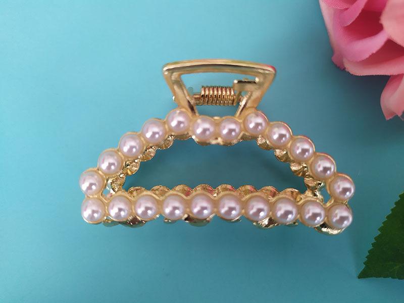Pearl Rhinestone Hair Clip - Korean Fashion Hair Accessory