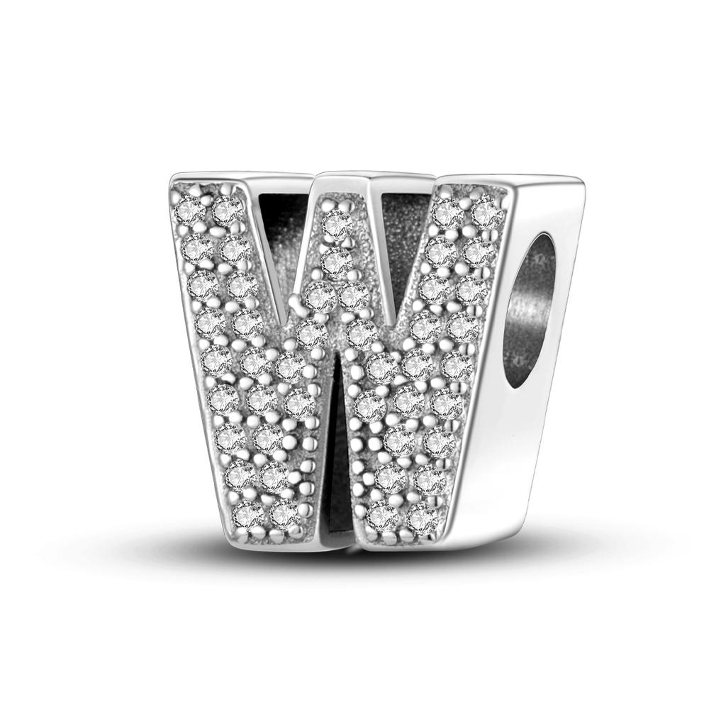 Charms 26 Letters A To Z Alphabet Spell Words Diy Name Copper Beads With Heart Fit Original Bracelet Diy Ladies Girl Jewelry