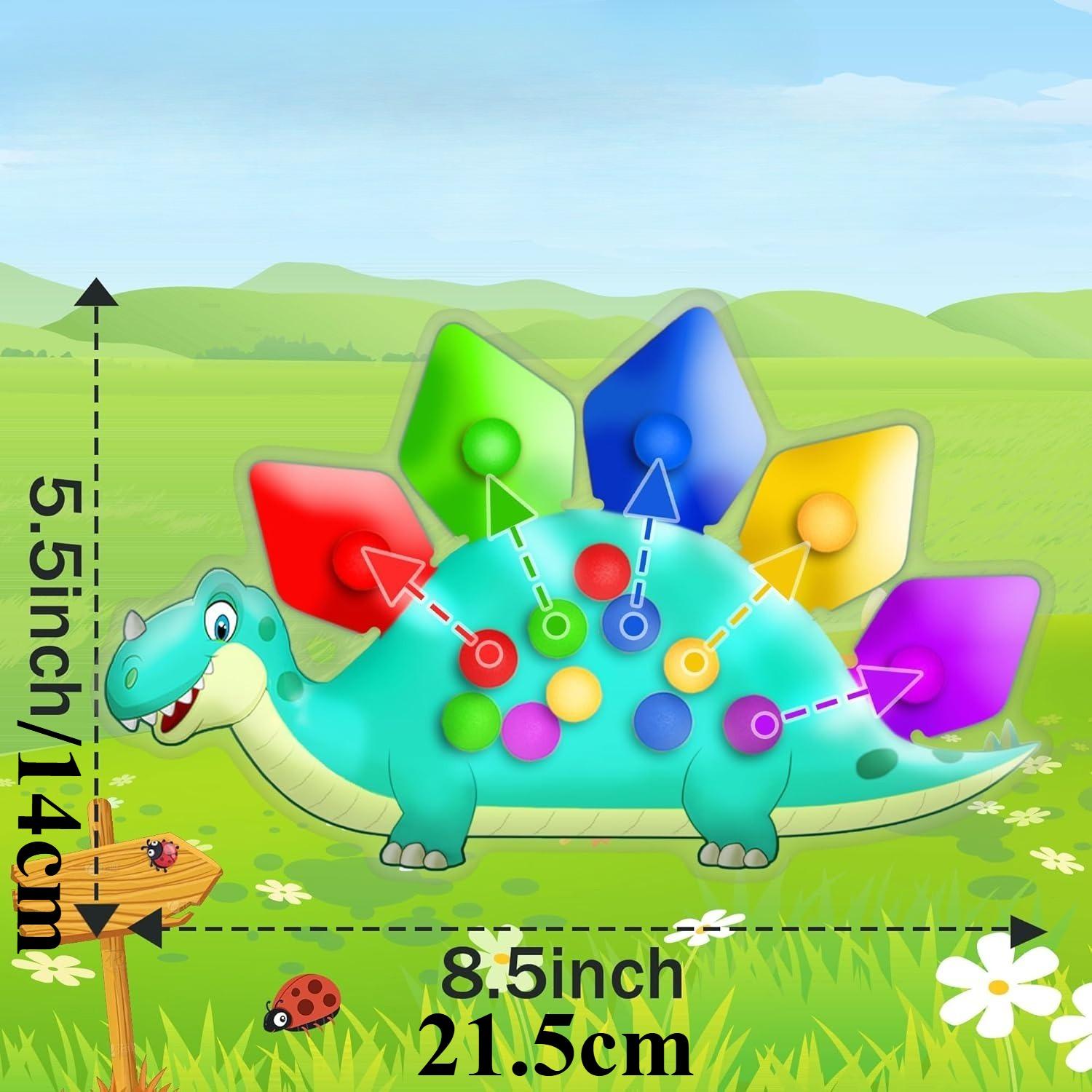 

Dinosaur Color Sorting Sensory Toy Activities Toy Fine Motor Matching Game Montessori Autism Fidgets Toys for Kids Adults Boys