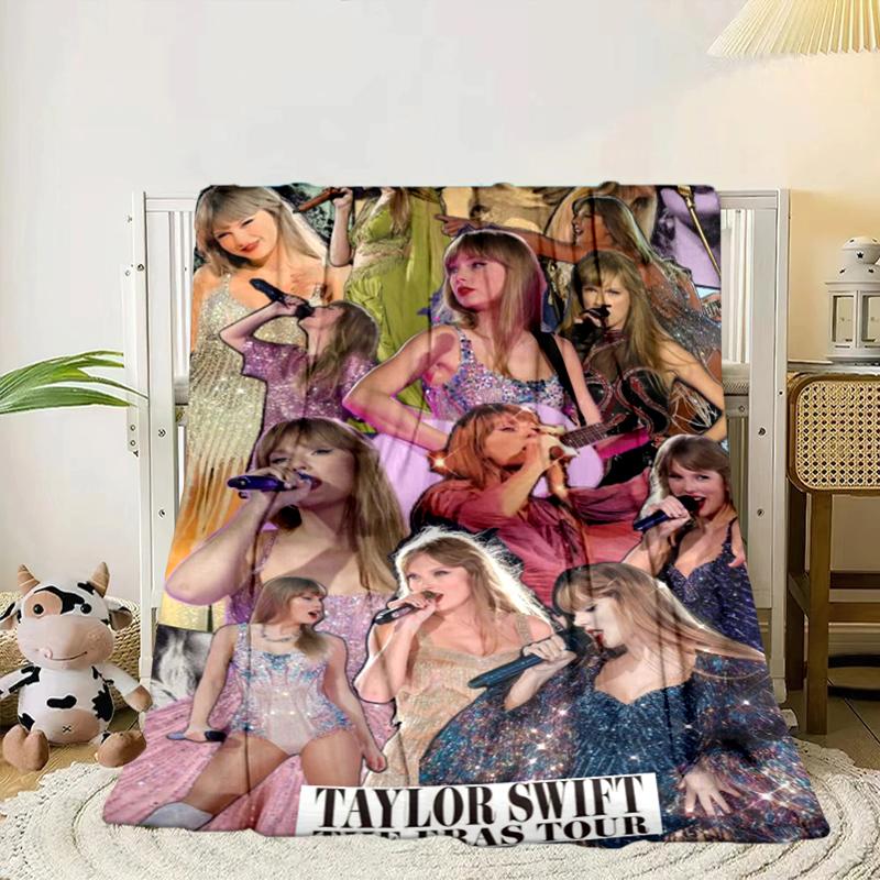 

Taylor music Blanket Flannel Blanket for bed, sofa, Camping, Hiking, Picnic Essentials, gift for family Fan gifts 75x90cm