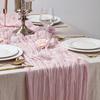 Semi-Sheer Gauze Table Runner Sage Cheesecloth Table Setting Dining  Vintage Wedding Decoration Banquets Arches Retro Boho Decor