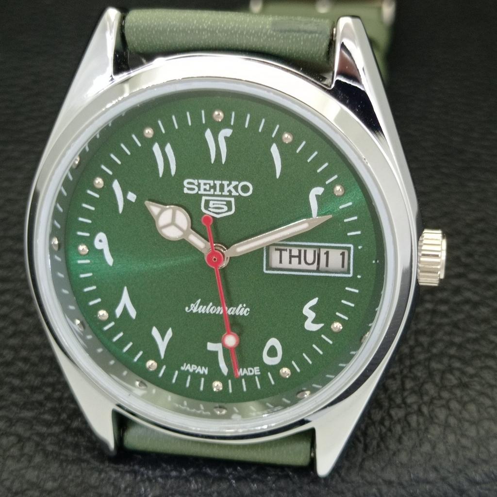 REFURBISHED SEIKO 5 AUTOMATIC 6309A VINTAGE JAPAN MENS GREEN WATCH a441263-4 Sk-a441263