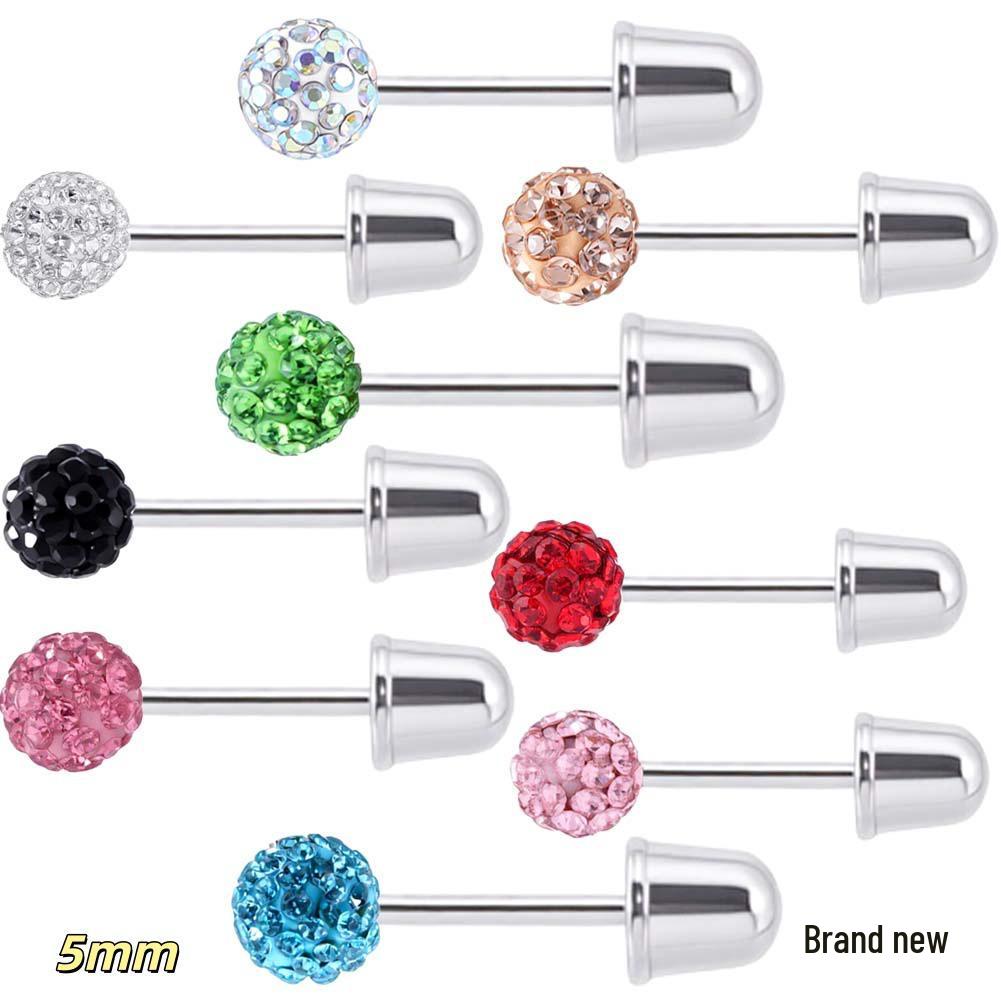 Popular 6-Pair Bullet Ball Stud Earring Set for Women - Piercing Jewelry In Stock