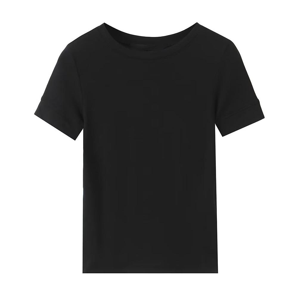 

PB&ZA Women s Casual Short-Sleeve Round Neck T-Shirt - Spring 2023 Collection (2335637) Small чёрный