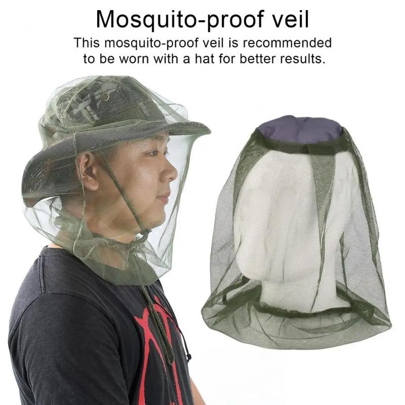 Mosquito-Proof Veil Breathable Fabric Outdoor Mosquito Net Clear View Easy Wear Fishing Camping Garden Insect Shield Net