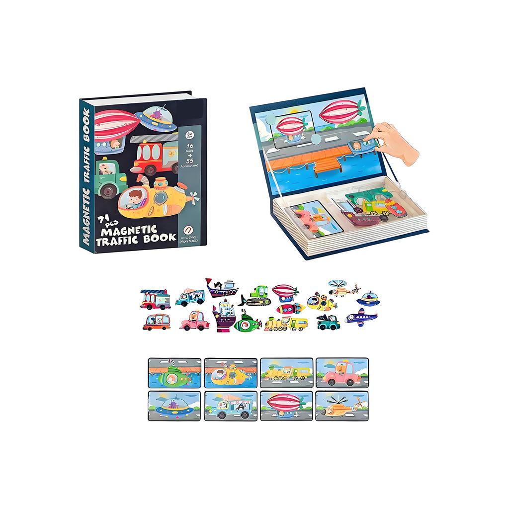 8 Styles DIY Educational Magnetic Puzzle Book For Babies And Toddlers, Magnetic Stickers, Early Education Toy, Gift