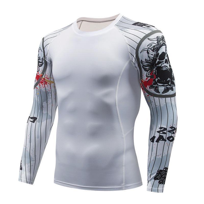 Herren Quick-Dry Langarm Sportstrumpfhose & Trainingsshirt