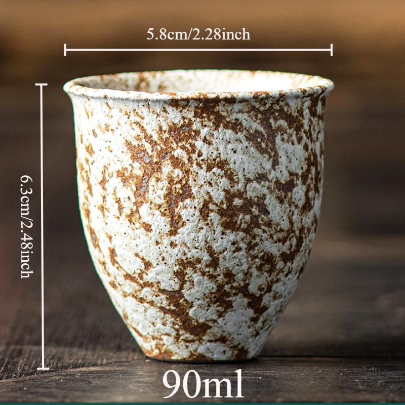 90ml Ceașcă de Ceai Ceramică de Uz Casnic Glazurată Ruginie Aurită Ceașcă Master Accesorii Set de Ceai Kung Fu