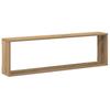 Cube Wall Shelves 2 pcs Artisan Oak Finish 100 x 15 x 30 cm Engineered Wood