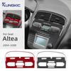 Echter Weicher Karbonfaser-Aufkleber für Altea 2004 2005 2006 2007 2008 Linkslenker Auto Zentrales Lüftungsauslass-Panel Innenzubehör