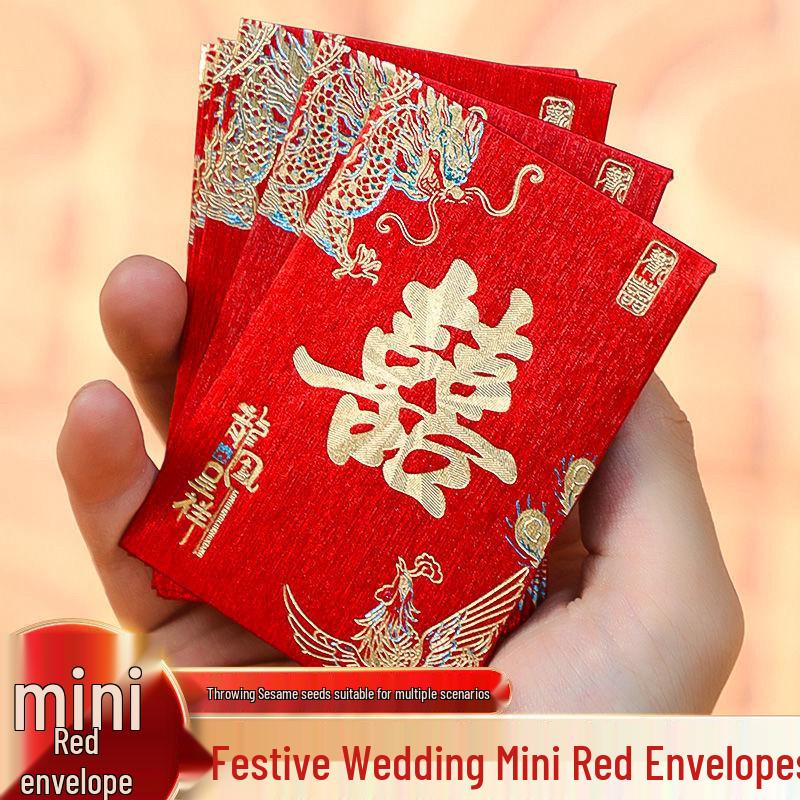 20-Piece Mini Creative Red Envelopes for Wedding Door-Blocking & Bride Pick-Up.