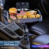 360-degree Rotating Car Dining Tray – In-car Storage Rack and Snack Table with Mobile Phone Holder