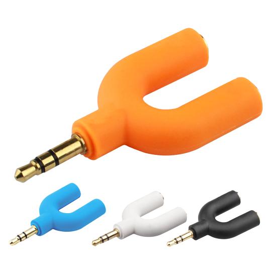 U3 Audio Converter Practical Fast Transmission Metal 1 Male to 2 Female 3.5mm Jack Splitter for Earphone