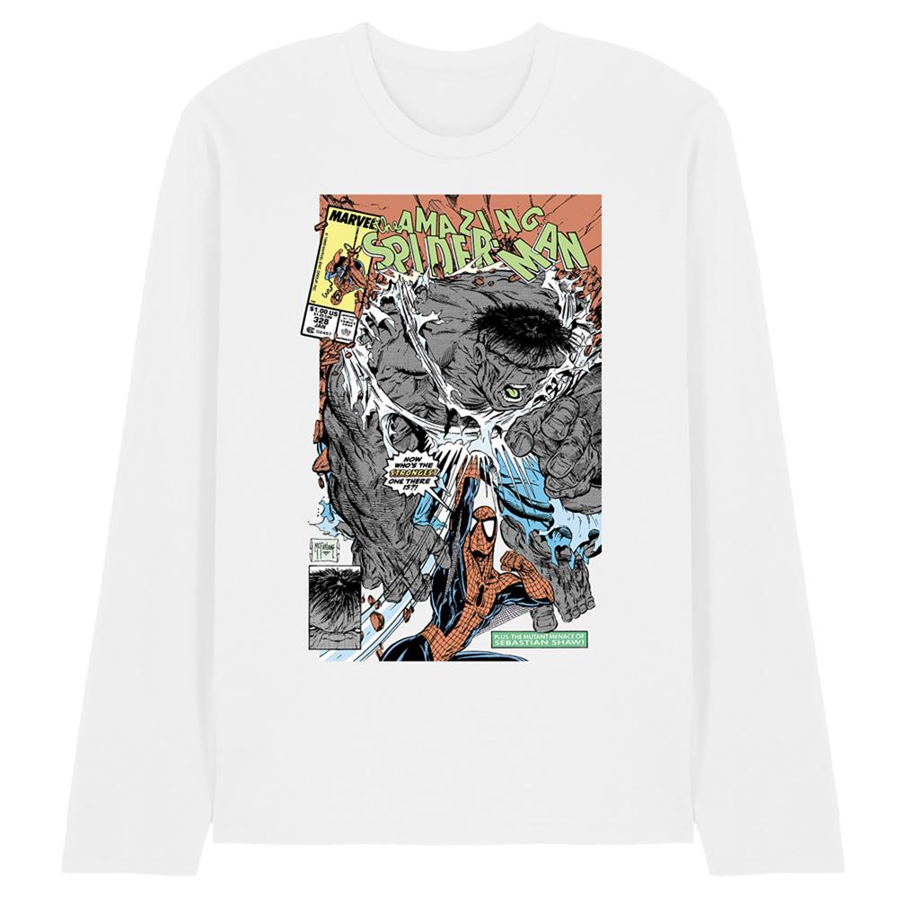Spider-Man Unisex Adult Strongest There Is Hulk Long-Sleeved T-Shirt