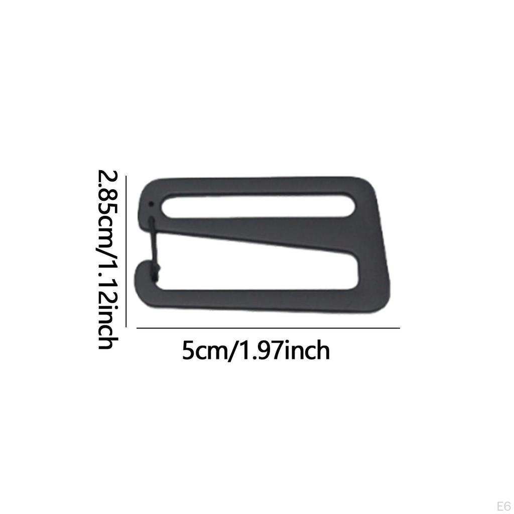 4 stycken Rem Bältesspänne med Öppen Krok Bandklämma Snabbkoppling Metall G-krokar