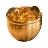 Brass Hundred Blessings Bowl Feng Shui Mini Tabletop Decoration for Home Office Exquisite Wealth & Good Luck Gift