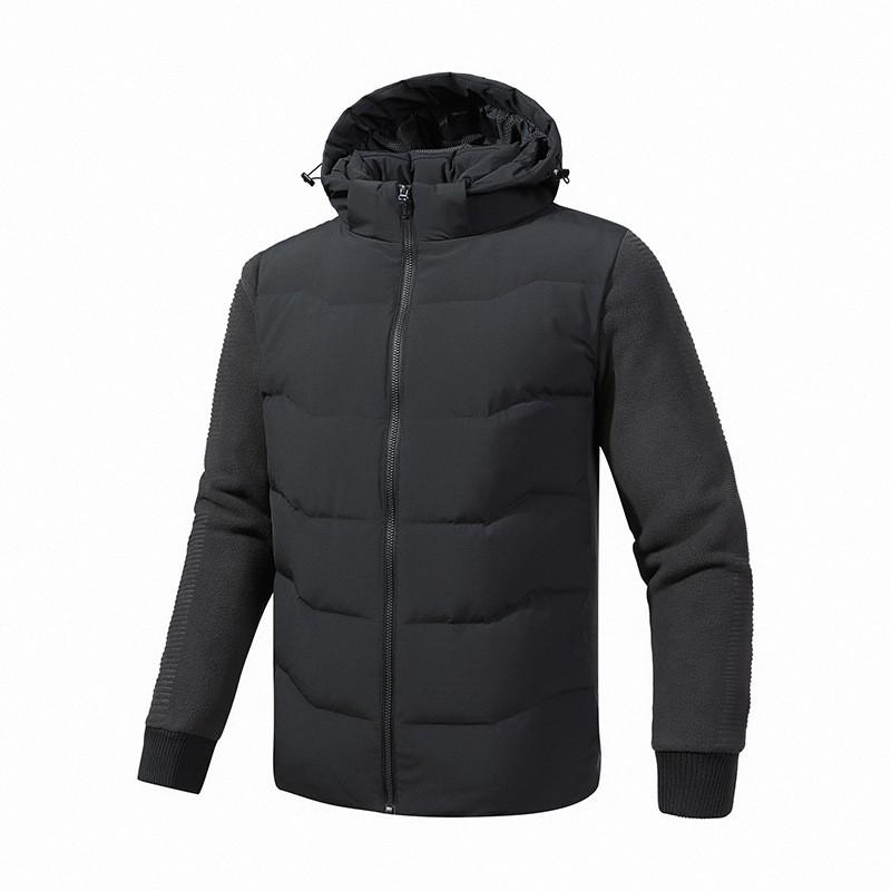 Mens Lightweight Waterproof Hooded Down Jacket Running Fitness Outdoor Sports Fall Winter