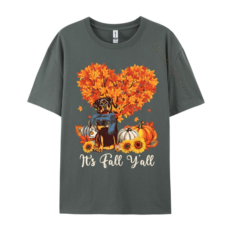 Its Fall Yall Rottweiler Lovers Thank Tshirt England Style Top Tshirts Cotton Men Tops Shirts T Shirts For Men